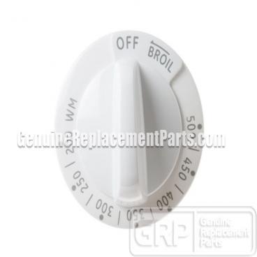 GE Part# WB03K10230 Temperature Control Knob (OEM) White