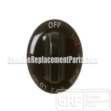 GE Part# WB03T10052 Burner Control Knob (OEM) Black