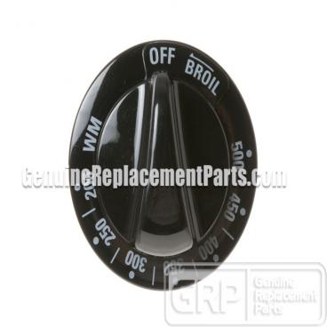 GE Part# WB03X10012 Temperature/Thermostat Control Knob Assembly (OEM) Black
