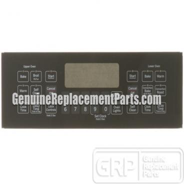 GE Part# WB07X21005 Touchpad Control Panel Overlay - Black (OEM)
