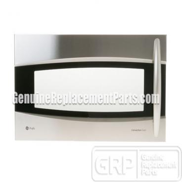 GE Part# WB55X10970 Microwave Door Assembly - Stainless (OEM)
