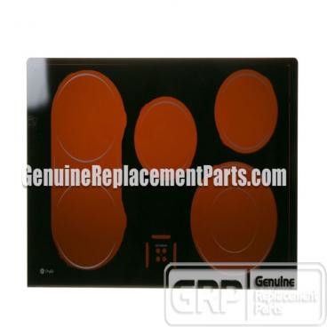 GE Part# WB62T10776 Maintop Glass Assembly (OEM) Black