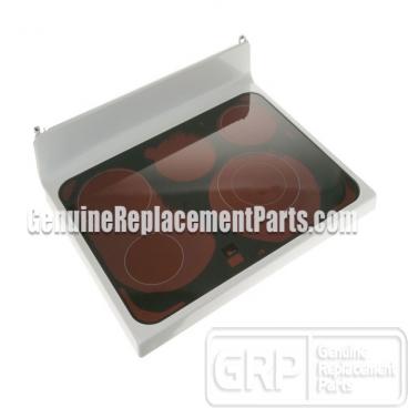 GE Part# WB62X25973 Glass Cooktop Assembly (OEM) White