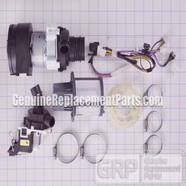 GE Part# WD49X23779 Drain Pump Assembly (OEM) P1B