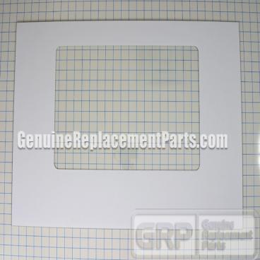 Whirlpool Part# WPW10118454 Glass Door Panel - Exterior (OEM) White